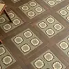 Azulejos mistos de cerâmica completa, foscos, antiderrapantes, com padrão de grão de madeira, para pavimentação, decoração de varanda de B&B, loja, piso de restaurante Nanyang, cafeteria