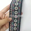 Banda Elástica Jacquard de 4.5CM Decorativa Colorida Estilo Étnico Accesorios para Ropa Poliéster Retro Bordada Banda Jacquard Banda de Goma