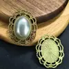 Acessórios DIY Laço Feito à Mão Material Capa de Celular Adesivo de Beleza Liga de Diamante Base de Bronze Placa de Flor de Pérola