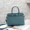 Couro Bovino de Primeira Camada Bolsa Transversal Estilo Horizontal Popular Nova Versátil Madura Nicho Feminina Ombro Único Prática Macia Bolsa de Mão Couro Genuíno
