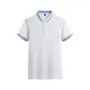 Nueva Camisa Polo de Manga Corta a Rayas Bloque de Color de Alta Elasticidad para Hombre, Transpirable y Resistente a las Arrugas, Camisa Publicitaria Personalizable