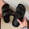 Chinelos duplos confortáveis e simples personalizados para homens e mulheres, roupa de verão estilo japonês, sapatos de praia, sandálias de sola grossa de EVA