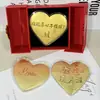 Série de Bolos em Formato de Coração de Ouro Puro 999, Um Coração para Você, Felizes Recém-Casados, Amor, Feliz Aniversário, Atacado Personalizado