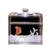 Aquário para Uso Doméstico, Aquário Transparente de Acrílico, Tanque Grande para Peixe Betta, Tanque Modular, Tanque para Tartaruga, Paisagismo Ecológico, Mesa de Sala de Estar