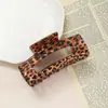 Pinza de Garra Grande Estampado de Leopardo Moda Retro Francesa para Mujer, Accesorio para el Cabello Simple Versátil para Recogidos