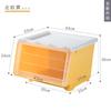 Caja de Almacenamiento de Juguetes para Niños con Apertura Frontal Caja de Almacenamiento de Snacks con Puerta Lateral con Ruedas y Tapa abatible de Patín Caja de Almacenamiento de Plástico para Ropa