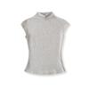 Camiseta Hot Girl 2025 Ombro Direito Feminina Elástica Sexy Slim Verão Novo Estilo Mangas Pequenas Voadoras Gola Média Manga Curta