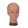 Cabeça de Peruca Cabeça de Maniquim Real Suporte de Cabeça Exibição de Chapéu Cachecol Modelo Careca Cabeça de Prática de Beleza Adereços de Prática de Beleza