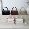Bolsa Texturizada Transfronteiriça 2025 Nova Estampa Vintage Bolsa de Ombro Transversal Moda Casual Bolsa Quadrada Pequena Bolsa de Axila