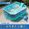 Piscina al aire libre no inflable, piscina plegable, piscina para niños, piscina plegable con soporte de red familiar grande