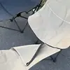 Silla Reclinable Portátil para Descanso de Almuerzo en la Oficina, Silla de Acampada para Coche con Reposapiés, Silla Reclinable Ajustable, Silla Plegable para Exteriores