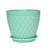 Vaso de Flor Espesso de Cor Macaron Verde Transfronteiriço Planta Vaso de Plantio de Plástico PP Ecológico Sarja de Malha Pothos Rino Branco