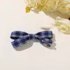 Estilo Coreano Academia Tela Retro Cuadros Lazo DIY Versátil Pinza para el Cabello Accesorios Funda de Teléfono Bolsa Accesorios para Ropa