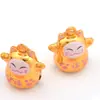 Apertura de Palabra Directa de Fábrica Campana de Dibujos Animados Estilo Japonés Cara Feliz Gato de la Suerte Campana de Cobre Accesorios para Joyería DIY