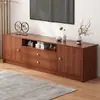Mueble de TV para Sala de Estar Hogareño Estilo Nuevo Gabinete de Almacenamiento con Cajones de Piso para Sala de Apartamento Pequeño Gabinete de Almacenamiento Estilo Retro