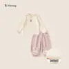 Ropa Infantil Bangxuan Nuevo Conjunto de Invierno para Niñas, Camiseta Básica de Manga Larga con Forro de Polar y Pantalones Jogger, Conjunto de Dos Piezas para Niñas