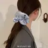 Anillo para el Cabello Grande Brillante Satinado para Mujer Ponytail Bajo Banda Elástica Estilo Francés Simple Anillo de Lazo Grande de Alta Calidad Diadema de Bola Accesorios para el Cabello