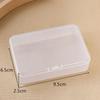 Caja de plástico transparente cuadrada y rectangular para guardar piezas, accesorios, anzuelos, botones, joyas, puntas, taladros, perlas, embalaje y almacenamiento.