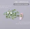 K9 Nuevo Ultra Brillante Borde Plano 5.5X8 Octagonal Arte de Uñas Rhinestones de Forma Irregular Rhinestones de Cubo de Azúcar Coloridos Accesorios Dopamina