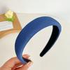Estilo Celebridade da Internet Clássico Tecido Jeans Faixa de Cabelo Esponja Topo Craniano Frontal Faixa Aumentada Estilo Simples Acessórios de Cabelo Caverna de Cabelo para Mulheres