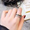 Personalidade Europeia e Americana Japonês e Coreano Rotação Dourada Números Romanos Anel de Aço Titânio Cravejado de Diamantes Design de Nicho Feminino Anel de Diamantes Anel de Casal