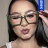 Marco grande personalizado, moda europea y americana, espejo plano anti-luz azul, nuevo estilo 2024, marco de gafas de tendencia, marco de gafas de alta gama para mujer