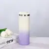 Taza Termo Minimalista de Acero Inoxidable 304 Estilo Popular, Gran Capacidad, Portátil para Uso en Automóvil, Diseño Degradado, Alto Valor Estético