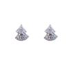 Pendientes de abanico de circonita con aguja de plata de Corea del Sur, pendientes ligeros de lujo de alta gama, pendientes de temperamento simple de nicho, venta al por mayor para mujeres
