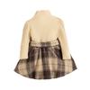 Traje de falda de dos piezas a rayas de manga larga a cuadros para niños pequeños y medianos, Novedades de Otoño e Invierno Transfronterizas de Amazon