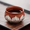 Taza de Té Pequeña de Arcilla Roja Arena Púrpura Plateada Hecha en Fábrica, Taza Maestra de Cerámica, Taza Personal para Cata de Té, Juego de Té Kung Fu, Taza Luohan