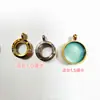 Joyería Wholesale con Bordes de Acero de Titanio 30m'M Redondo Esmerilado Unilateral Doble Cara Caja Gawu Thangka Colgante Amuleto de Buda