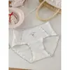 Estilo A265Ins Carta Lazo Color Sólido Simple Algodón Puro Antibacteriano Versátil Cómodo Suave Ropa Interior para Niña