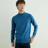 Cross2026 Otoño Invierno Nuevo Suéter de Punto para Hombre de Cuello Semi Alto Holgado de Manga Larga Moda Grueso Suéter Capa Base