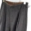 Pantalones rectos de lana mezclada con cintura elástica plisada estilo europeo en gris para mujer, nueva colección otoño/invierno 2026, pantalones de pierna ancha adelgazantes, modernos