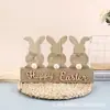 Decoración de Fiesta Conejito de Pascua de Amazon Adornos de Escritorio Productos para el Hogar Productos de Madera Artesanía de Madera Creativa para el Hogar