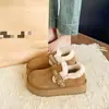 Sandálias Birkenstock com Solado Grosso Forradas de Pelo Femininas 2026 Novo Estilo Inverno Aveludado Espesso Quente Cobertura Total Birkenstock Sapatos de Algodão com Pelo Feminino