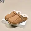 En stock~Zapatos Birkenstock versión lana piel genuina patata pequeña zapatos de mujer invierno más terciopelo engrosado cálidos slip-on zapatos de algodón