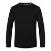 350g Malha Twill CVC Manga Longa Gola Redonda Suéter Personalizado com Logo Estampado Cor Sólida Camisa Cultural Roupa de Trabalho Bordado Fabricantes