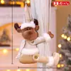 Hebillas Decorativas para Cortinas de Navidad Nuevas Transfronterizas Abrazaderas de Cortina de Terciopelo de Navidad Muñeco de Nieve Decoración del Hogar