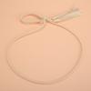Moda All-match Feminino Super Fibra Nó Cinto Fino com Decoração de Saia Tecido Mori Mulheres Estilo Literário Cinto Corrente de Cintura