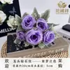 Buquê de Rosas Simuladas, Fotografia de Casamento, Adereços de Flores Artificiais, Decoração de Parede de Fundo para Casamento, Atacado