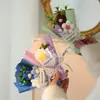 Buquê de Flores Pompons Tricotadas Transfronteiriças, Buquê de Girassóis, Mini Buquê Tricotado, Conjunto de Presente com Flores Artificiais