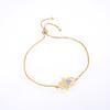 Pulsera de mujer de Amazon, chapada en cobre, oro auténtico, ópalo de palma hueco, joyería artesanal, accesorios de joyería de doble agujero hechos a mano.