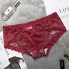 Braguitas de encaje rojo para mujer, bragas de algodón con entrepierna y cintura sin costuras, nuevas de este año, Outlet de fábrica para mujer
