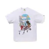 260g Marca de Moda Venta al por Mayor Transfronteriza Camiseta Pesada Bape Cabeza de Mono Tiburón