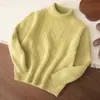 Suéter de lana para niños de otoño e invierno, suéter de punto de cuello alto, suéter base unisex tipo pullover, suéter de lana de cuello alto para bebé