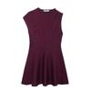 Amazon cross-border comércio exterior roupas femininas europeias e americanas 2024 outono e inverno novo design sentido assimétrico malha mini vestido