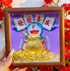 Adorno Chapado en Oro de 999 con Marco Dorado para Atraer Riqueza y Prosperidad, Pieza de Exhibición para Generar Dinero al Instante para Escritorio de Oficina, Regalo de Negocios