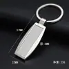 Pingente chaveiro de metal moda negócios cartão único chaveiro de carro anti-perda chaveiro presente prático chaveiro com gravação de LOGOTIPO