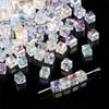 Cuentas de cristal transparentes con forma de corazón de melocotón, color AB, con superficie cortada, hechas a mano, para pulsera y collar. AliExpress